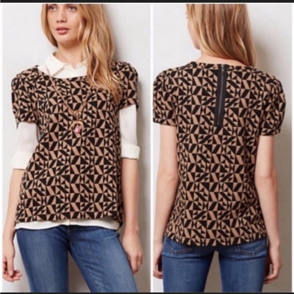 Anthropologie Geometric Top